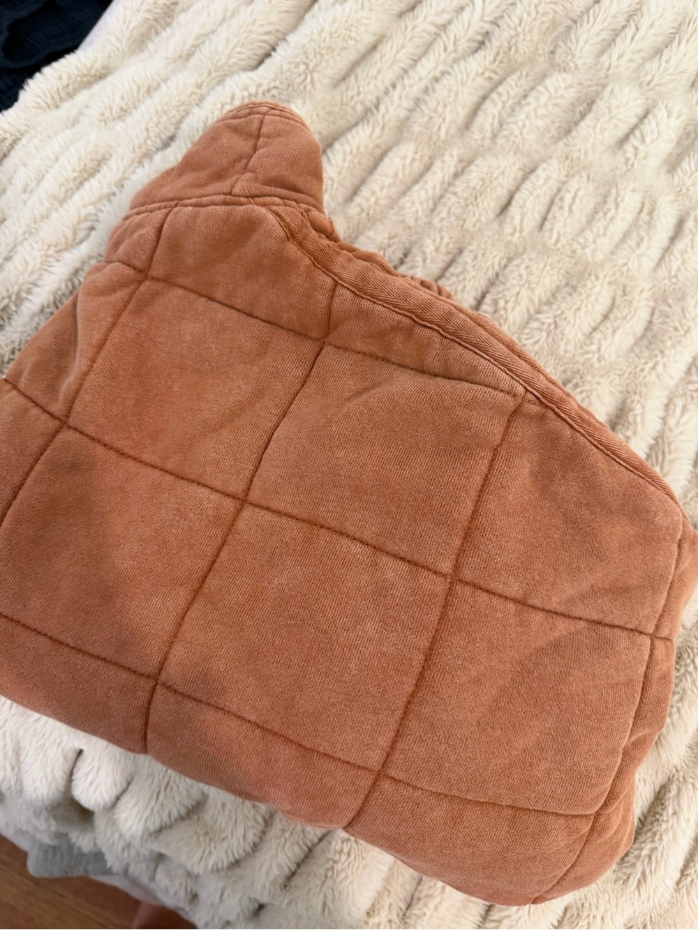 FREE PEOPLE Quilted Oversized Puffer Jacket - Rust - Picture 4 of 4